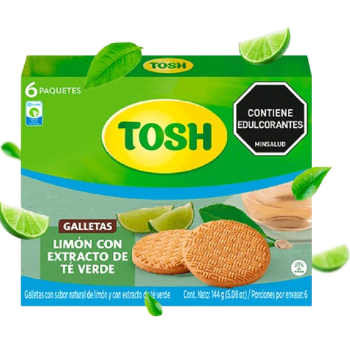 GALLETA TOSH 6U 144G LIMON TE VERDE
